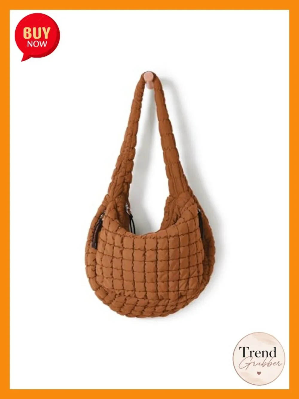 Quilted Carryall Tote Bag Crossbody Hobo Lightweight Padded Shoulder Bag